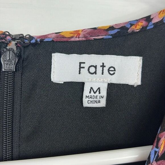 Fate Long Sleeve Ruched Floral Mini Dress Women’s Size Medium - Picture 7 of 13